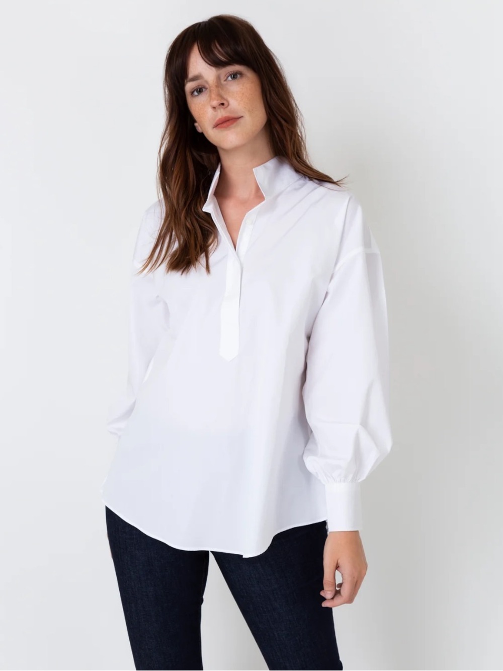 Ann Mashburn Anaya Popover shirt made of cotton poplin.